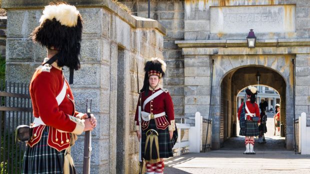 Halifax, Canada - August 31, 2019: Changing of the guard at Halifax Citadel. credit: istock one time use for Traveller only